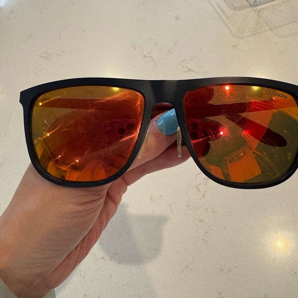 Carrera Navy Sunglasses with Orange Lenses - Picture 2 of 6